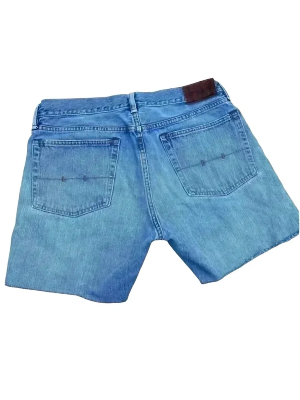 Polo R.‎ Lauren Boyfriend Classic Fit Med Wash Faded Cutoff Jean Shorts Size 35